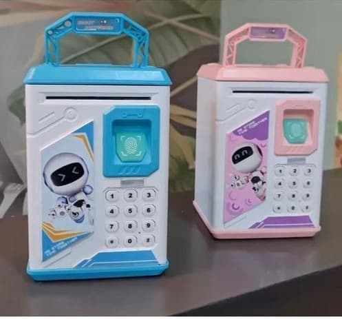 Electronic Robot Piggy Bank with Fingerprint & Password Safe