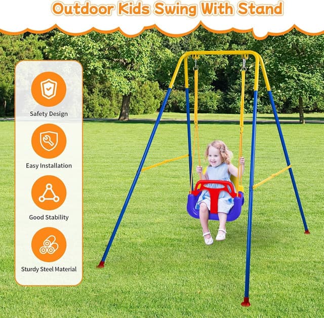 Kids Indoor Swing with Safety Belt