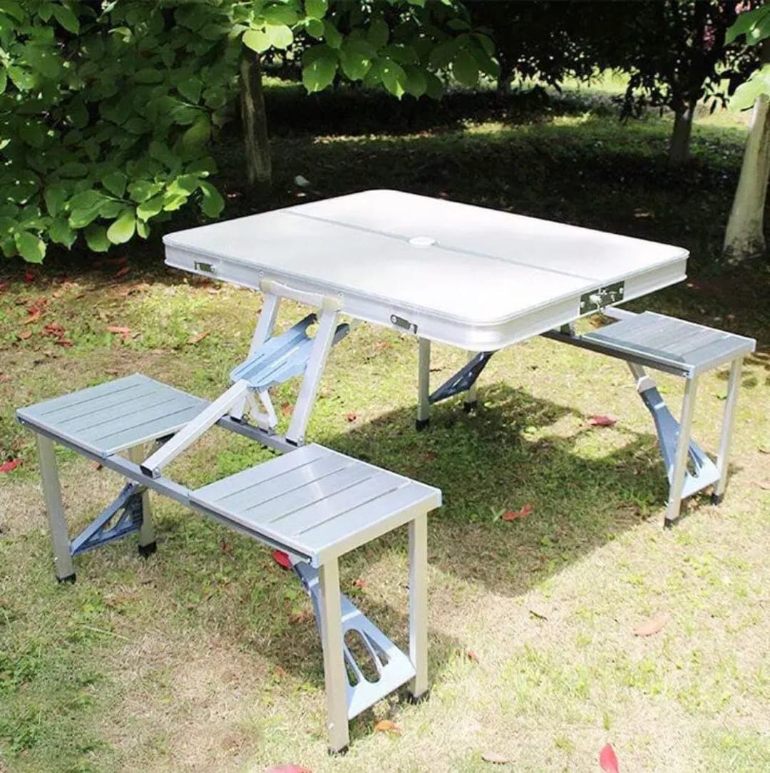 Portable folding picnic table with 4 seats for sale