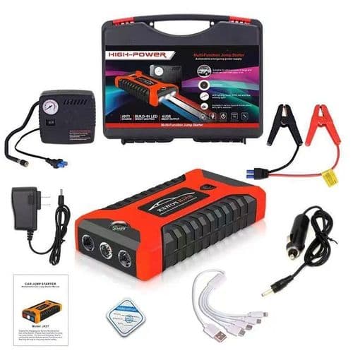 High Power Multi-Function 12V Jump Starter with Air Compressor Pump 3
