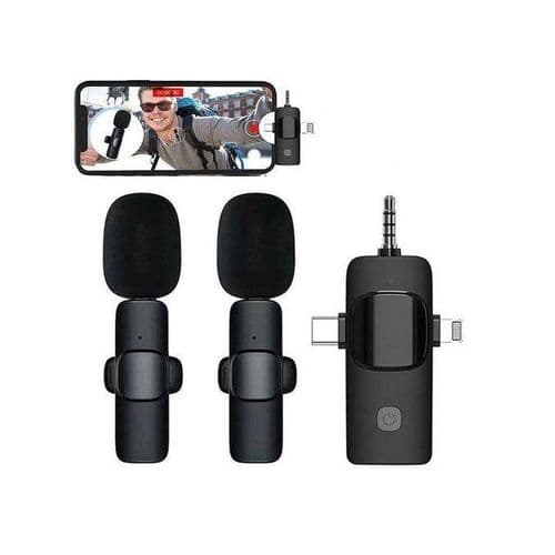 Original Wireless Mic Kit With  AUX Receiver And 2 Mics