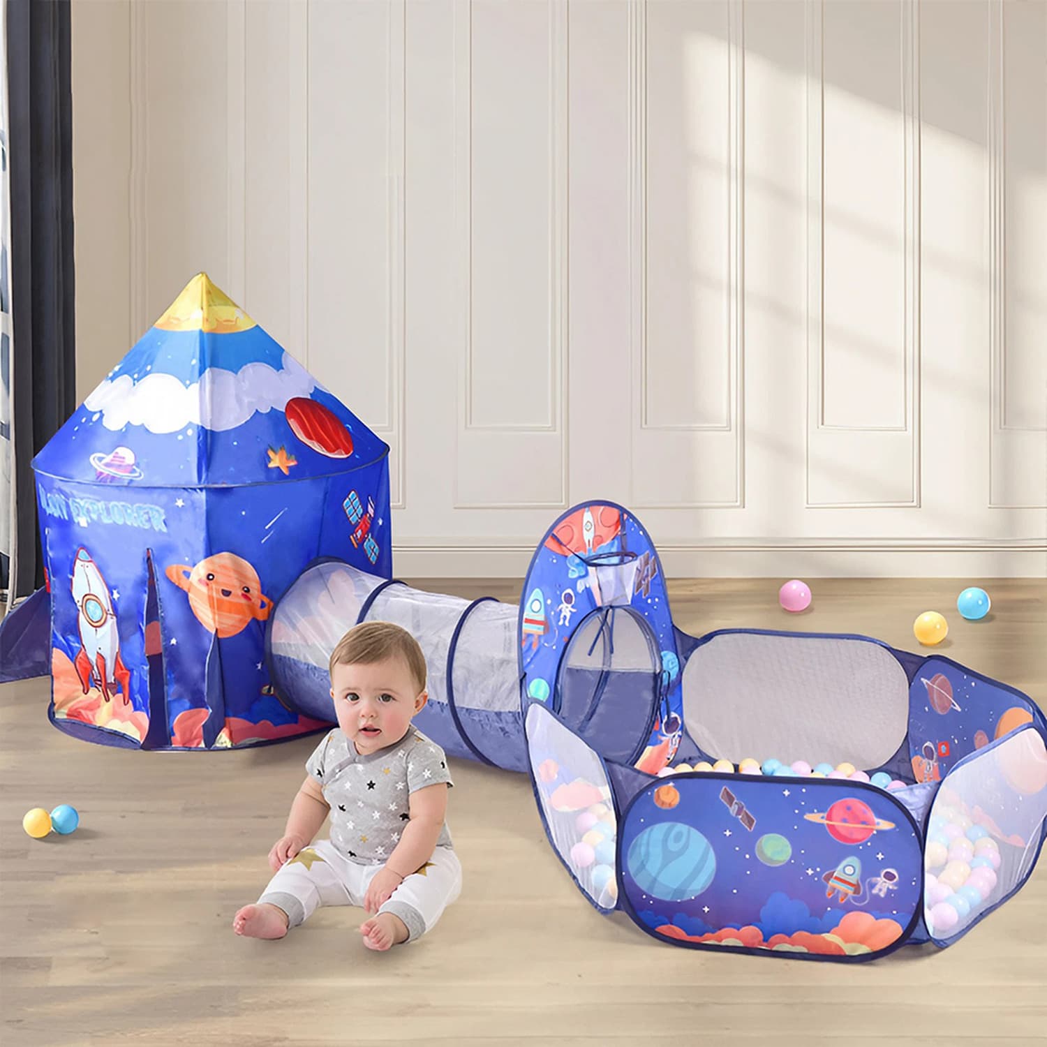 Kids play tent with tunnel outdoor & indoor