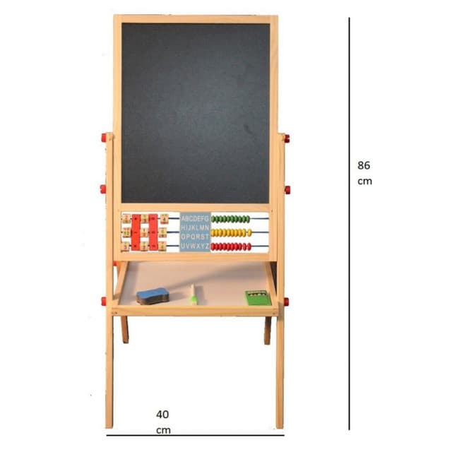 2-in-1 Wooden Blackboard and Whiteboard 2