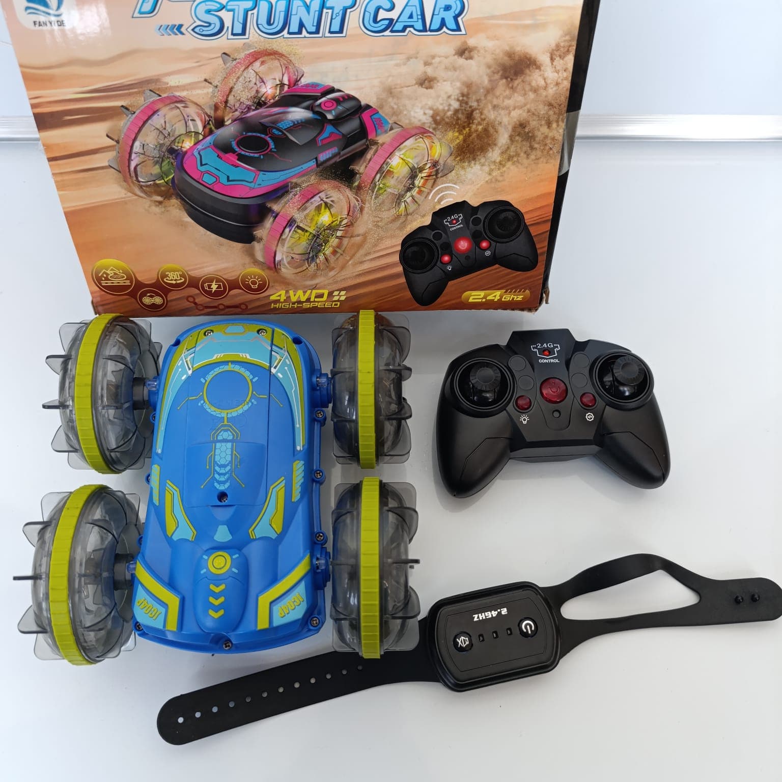 Double-Sided Remote Control Stunt Car – 360° Rotation (Rechargeable)
