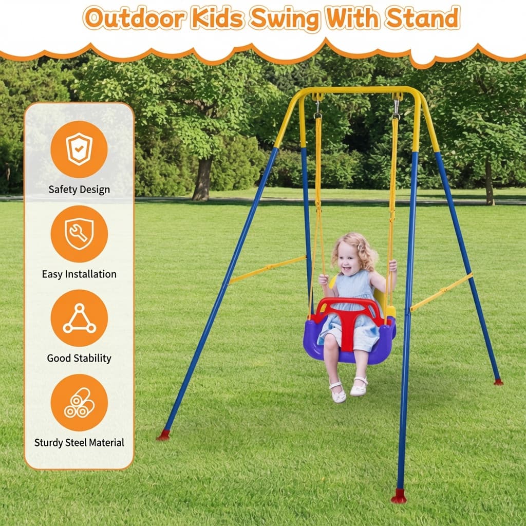 Kids Indoor Swing with Safety Belt